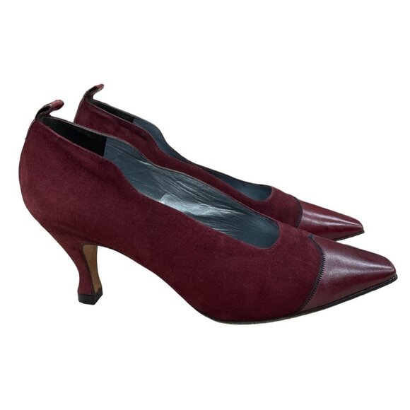 Carla Marchetti Shoes - Carla Marchetti Italian Womens Burgundy Leather Shoes Size 6 36.5 SKU 1455